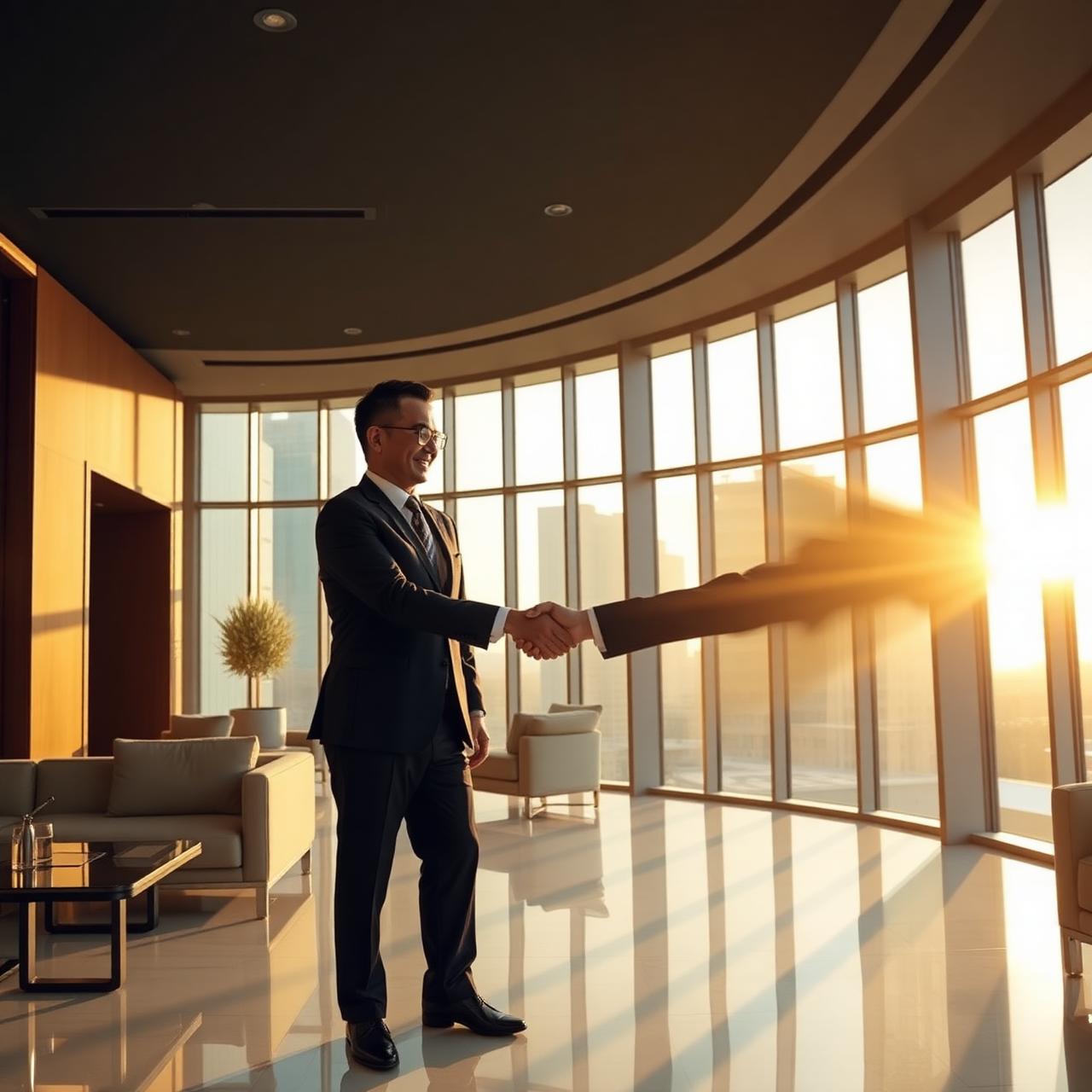 Business partnership in Dubai office